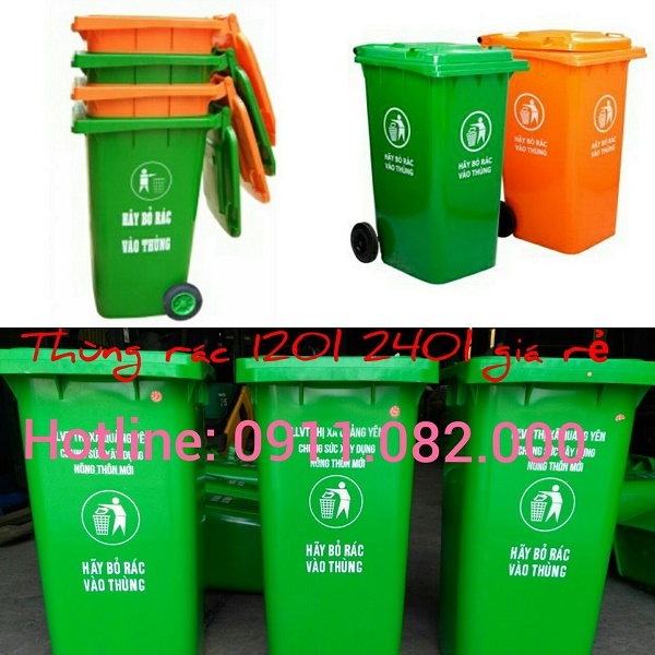 Nơi bán thùng rác giá rẻ tại đồng nai- thùng rác 120 lít 240 lít 660 lít- 0911082000