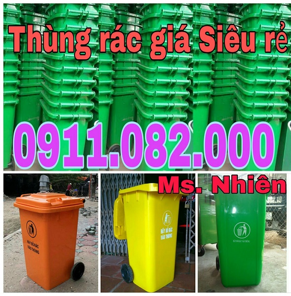 Nơi bán thùng rác giá rẻ tại bình thuận- thùng rác nhựa, thùng rác 120 lít 240 lít