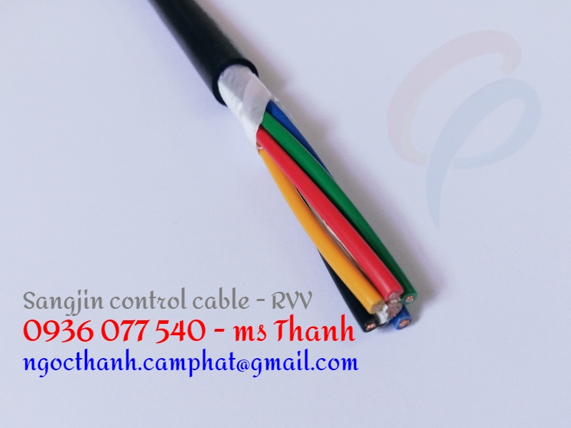 Cáp điều khiển 6C x 0.5 mm2 Sangjin CU/PVC/PVC