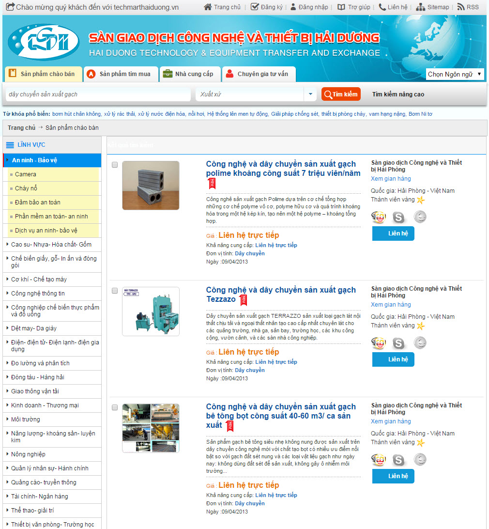 hiển thị sản phẩm tìm kiếm trên techmarthaiduong.vn